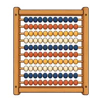 Abacus illustration, free PNG