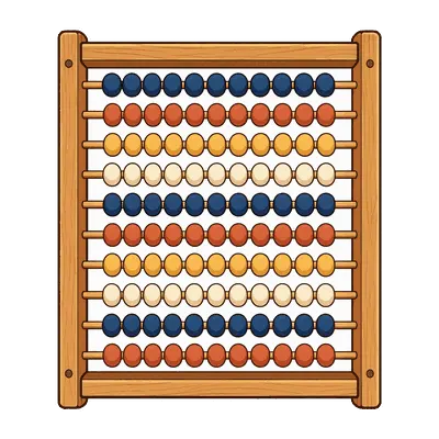 Abacus illustration, free PNG