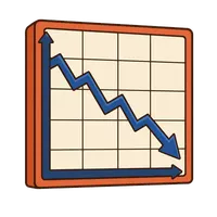 Falling chart illustration, free PNG