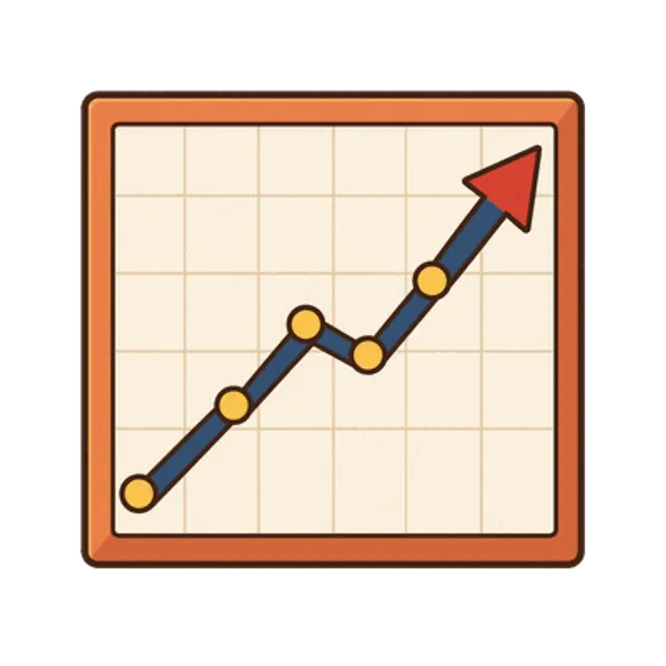 Rising chart, free transparent PNG illustration