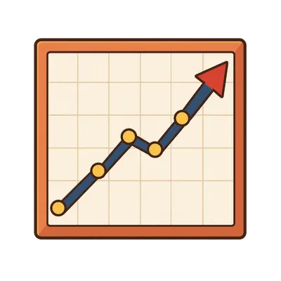 Rising chart illustration, free PNG
