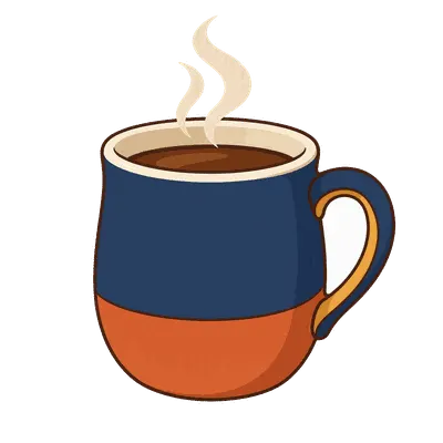 Coffee mug illustration, free PNG