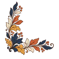 Corner flourish illustration, free PNG