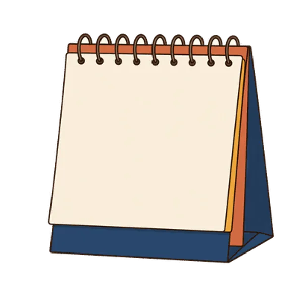 Desk calendar, free transparent PNG illustration