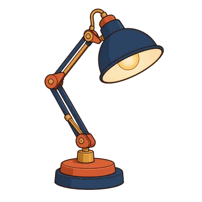 Desk lamp illustration, free PNG