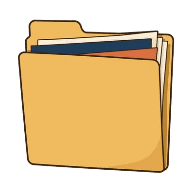 Document folder illustration, free PNG