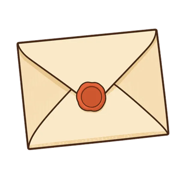 Sealed envelope, free transparent PNG illustration