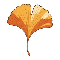 Ginkgo leaf illustration, free PNG