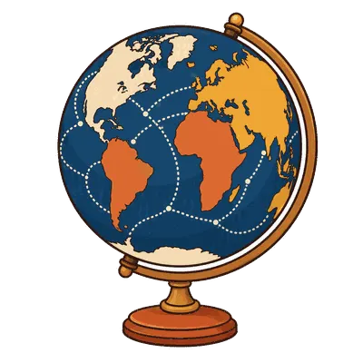 Trade routes illustration, free PNG