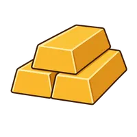 Gold bars illustration, free PNG