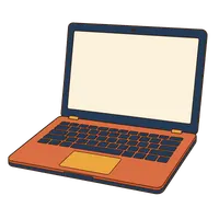 Laptop illustration, free PNG