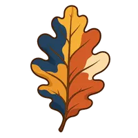 Oak leaf illustration, free PNG