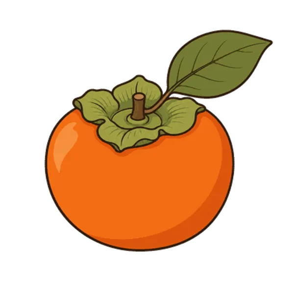 Persimmon, free transparent PNG illustration