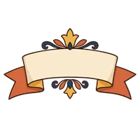 Ribbon label illustration, free PNG