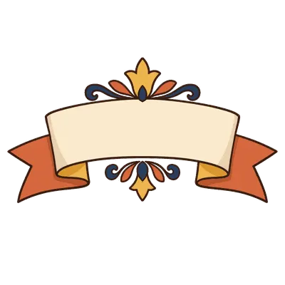 Ribbon label illustration, free PNG