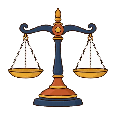 Balance scale illustration, free PNG