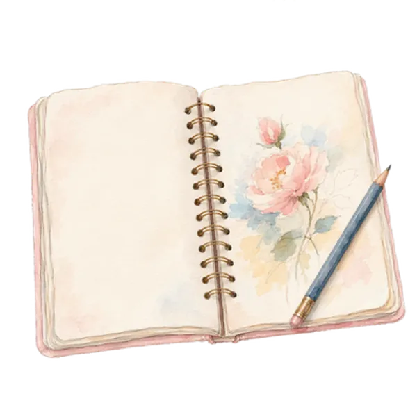 Sketchbook and pencil, free transparent PNG illustration
