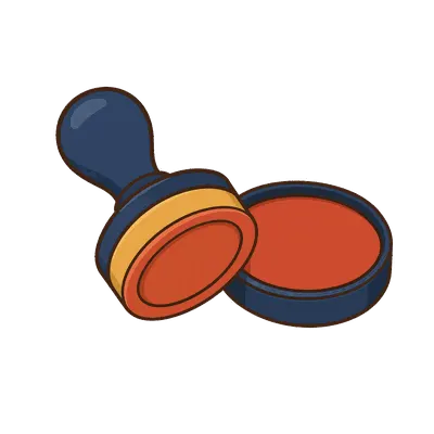 Approval stamp illustration, free PNG