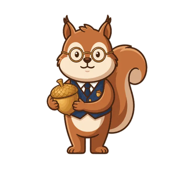 Squirrel holding acorns, free transparent PNG illustration