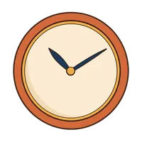 Wall clock illustration, free PNG