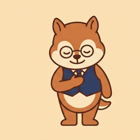 가슴에 손을 얹고 인사하는 토리